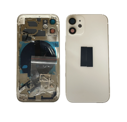 [X4147背面ガラス] iPhone 12mini バックガラス(フレーム一体型) 互換品 白