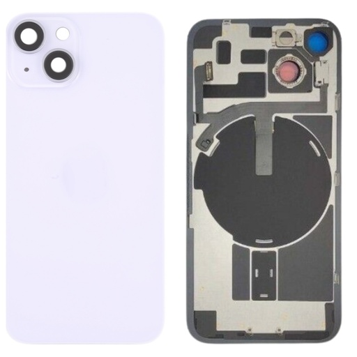 [X4210背面ガラス] iPhone 14 バックガラス 互換品 （レンズ＆MagSafe付き）パープル