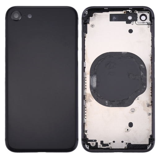[ X4216背面パネル｜バッテリーカバー｜バックカバー] （取り寄せ品）iPhone 8G バックガラス（フレーム一体型） 黒｜取り外し品