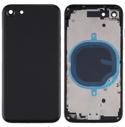 [(取り寄せ品) X4220背面パネル/バッテリーカバー/バックカバー/バックプレート] iPhone SE2 バックガラス(フレーム一体型) 純正取外品 黒