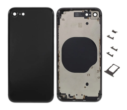 [(取り寄せ品) X4222背面パネル/バッテリーカバー/バックカバー/バックプレート] iPhone SE3 バックガラス(フレーム一体型) 純正取外品 黒