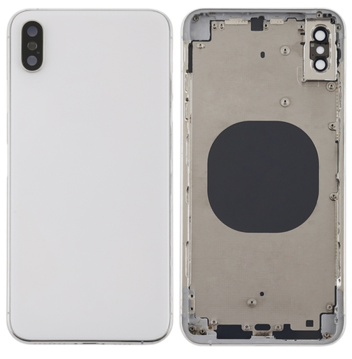 [ X4228背面パネル｜バッテリーカバー｜バックカバー] （取り寄せ品 ）iPhone XS MAX バックガラス（フレーム一体型） 白｜取り外し品