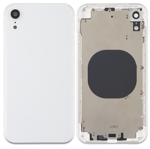 [ X4229背面パネル｜バッテリーカバー｜バックカバー] （取り寄せ品）iPhone XR バックガラス（フレーム一体型） 白｜取り外し品