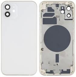 [(取り寄せ品) X4237背面パネル/バッテリーカバー/バックカバー/バックプレート] iPhone 12 バックガラス(フレーム一体型) 純正取外品 白