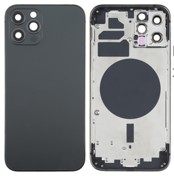 [(取り寄せ品) X4240背面パネル/バッテリーカバー/バックカバー/バックプレート] iPhone 12 Pro バックガラス(フレーム一体型) 純正取外品 黒