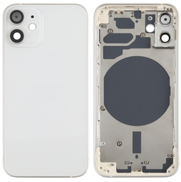 [(取り寄せ品) X4243背面パネル/バッテリーカバー/バックカバー/バックプレート] iPhone 12mini バックガラス(フレーム一体型) 純正取外品 白