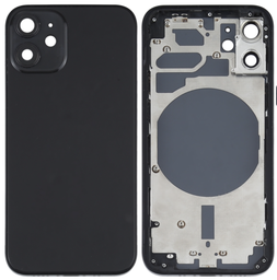 [(取り寄せ品) X4244背面パネル/バッテリーカバー/バックカバー/バックプレート] iPhone 12mini バックガラス(フレーム一体型) 純正取外品 黒