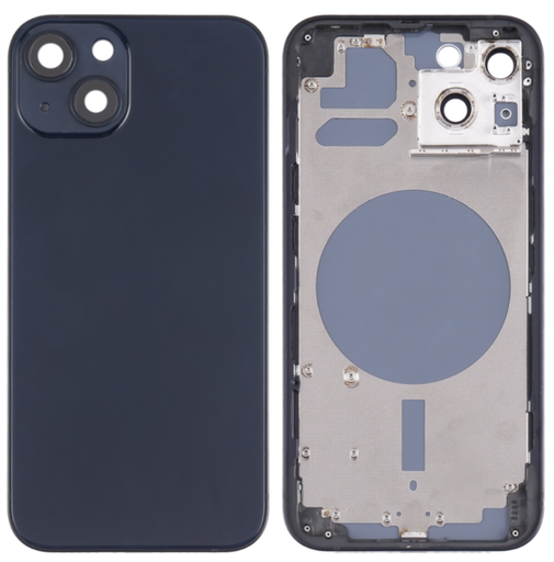 [X4246背面パネル｜バッテリーカバー｜バックカバー] （取り寄せ品 ）iPhone 13 バックガラス（フレーム一体型）  黒｜取り外し品