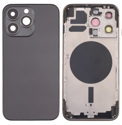 [(取り寄せ品) X4248背面パネル/バッテリーカバー/バックカバー/バックプレート] iPhone 13 Pro バックガラス(フレーム一体型) 純正取外品 黒