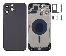 [X4250背面パネル/バッテリーカバー/バックカバー/バックプレート] iPhone 13 Pro Max バックガラス(フレーム一体型) 純正取外品 黒