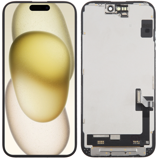 [X4265リペアパネル｜液晶] iPhone 15 フロントパネル 黒｜再生品