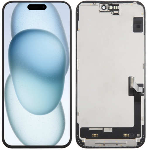 [X4268再生パネル｜液晶] iPhone 15 Plus フロントパネル 黒｜再生品