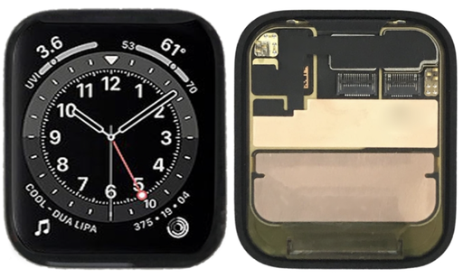 [X4287液晶｜LCD] Apple Watch Series 6・40mm フロントパネル 黒｜再生品