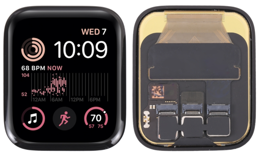 [X4291液晶｜LCD] Apple Watch SE （第 2 世代）・44mm フロントパネル 黒｜取り外し品