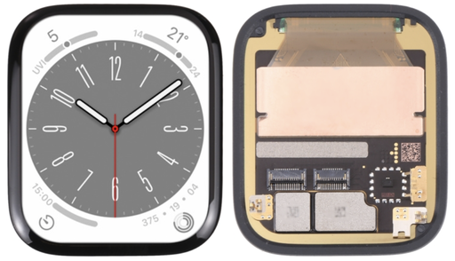 [X4292液晶｜LCD] Apple Watch Series 8・41mm フロントパネル 黒｜取り外し品