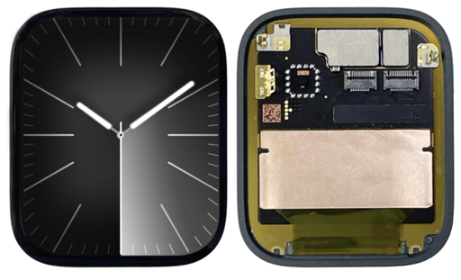 [X4295液晶｜LCD] Apple Watch Series 9・45mm フロントパネル 黒｜取り外し品