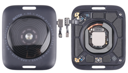 [X4413バッテリーカバー] Apple Watch SE (第2世代)・44mm バックシェル 黒 GPS