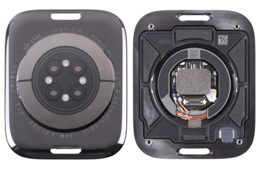 [X4417バッテリーカバー] Apple Watch Series 8・45mm バックシェル 黒 GPS