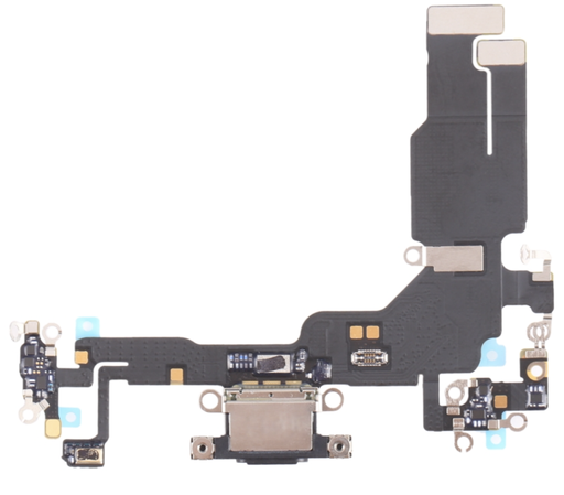 [X4429ライトニングコネクタ｜充電ポート] iPhone 15 ドックコネクター 黒  取り外し品