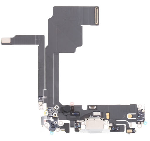 [X4434ライトニングコネクタ｜充電ポート] iPhone 15Pro ドックコネクター 白  取り外し品