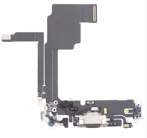 [X4437ライトニングコネクタ｜充電ポート] iPhone 15Pro ドックコネクター チタンカラー  取り外し品