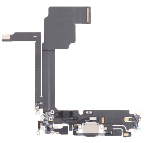 [X4439ライトニングコネクタ｜充電ポート] iPhone 15Pro Max ドックコネクター 黒  取り外し品