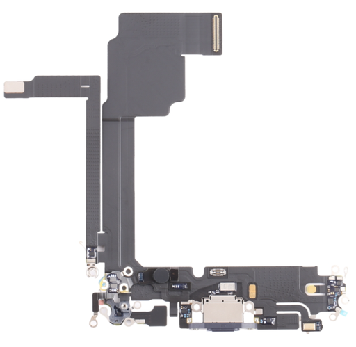 [X4440ライトニングコネクタ｜充電ポート] iPhone 15Pro Max ドックコネクター 青  取り外し品