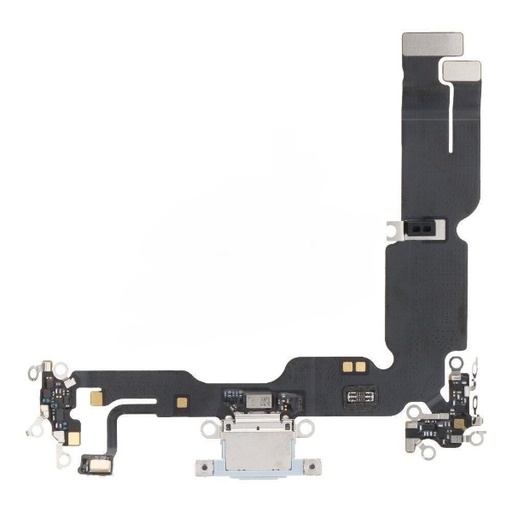 [X4443ライトニングコネクタ｜充電ポート] iPhone 15 Plus ドックコネクター 青  取り外し品