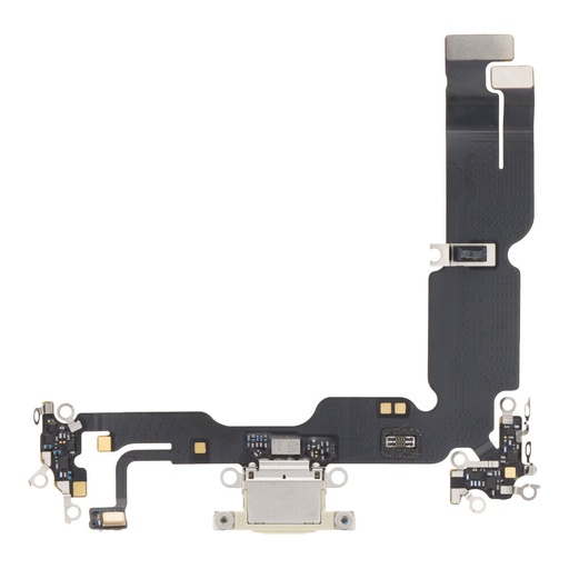 [X4445ライトニングコネクタ｜充電ポート] iPhone 15 Plus ドックコネクター イエロー 取り外し品