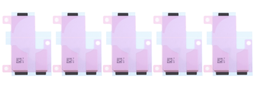 [X4482電池シール] iPhone 15Pro Max バッテリーシール 5枚セット