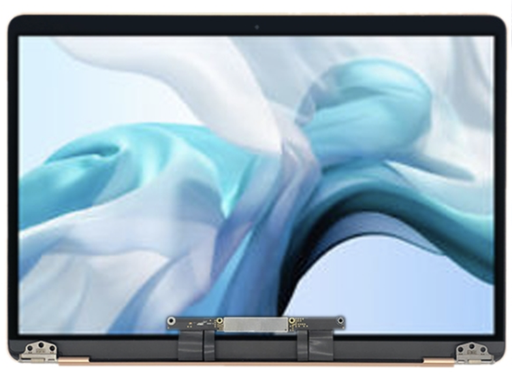 [ M2004 フルLCDスクリーン] （取り寄せ品）MacBook Air 13.3 inch A1932 （2018） 液晶 一体型（枠付） 金 ｜純正組立品