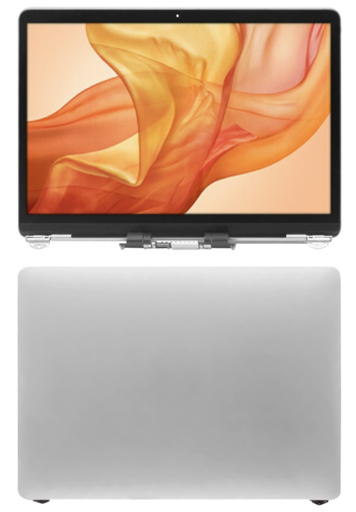[ M2005 フルLCDスクリーン] （取り寄せ品）MacBook Air 13.3 inch  A1932 （2019） 液晶 一体型（枠付） 銀 ｜純正組立品