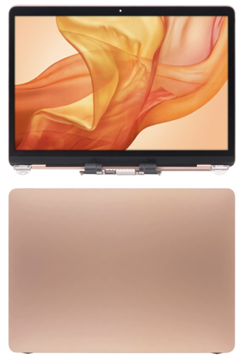 [ M2007 フルLCDスクリーン] （取り寄せ品）MacBook Air 13.3 inch  A1932 （2019） 液晶 一体型（枠付） 金 ｜純正組立品