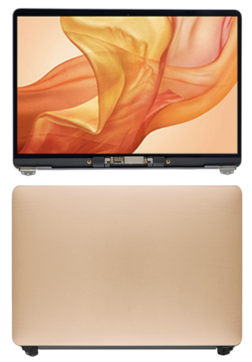 [ M2014 フルLCDスクリーン] （取り寄せ品 ）MacBook Air 13.3 inch  M1 A2337 （2020） 液晶 一体型（枠付） 金 ｜純正組立品