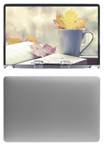 [ M2022 フルLCDスクリーン] （取り寄せ品 ）MacBook Pro 13.3 inch  A1989 （2018-2019） 液晶 一体型（枠付）  グレー ｜純正組立品