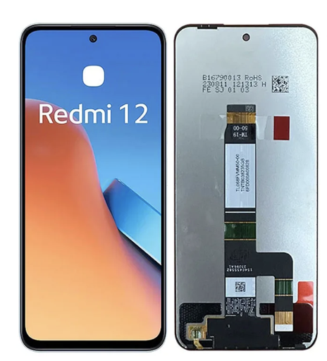 [X4571液晶｜LCD] Xiaomi Redmi 12 フロントパネル 黒｜再生品