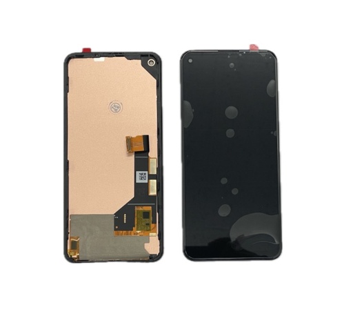 [X4792液晶｜LCD] （取り寄せ品 ）Google Pixel 5a 5G フロントパネル 黒 （フレーム付き） 互換品