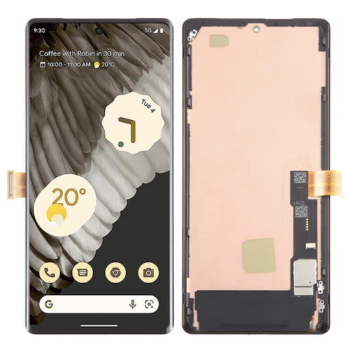 [ X4798 液晶｜LCD] （取り寄せ品 ）Google Pixel 7Pro フロントパネル 黒 （フレーム付き） ｜OLED再生品
