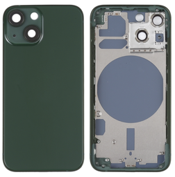 [X4850背面パネル/バッテリーカバー/バックカバー/バックプレート] iPhone 13mini バックガラス(フレーム一体型) 純正取外品 グリーン