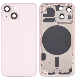 [X4851背面パネル/バッテリーカバー/バックカバー/バックプレート] iPhone 13mini バックガラス(フレーム一体型) 純正取外品 ピンク