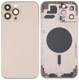 [X4857背面パネル/バッテリーカバー/バックカバー/バックプレート] iPhone 13 Pro Max バックガラス(フレーム一体型) 純正取外品 ゴールド