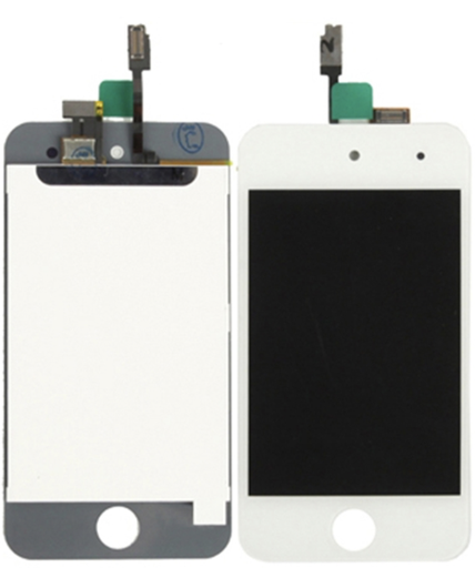 [X4868液晶｜LCD] （取り寄せ品 ）iPod touch 4th フロントパネル 白｜再生品