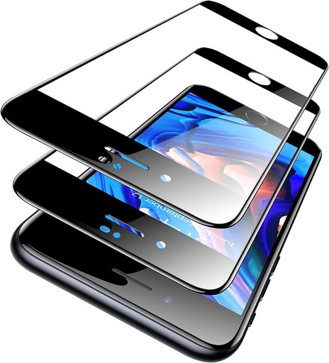 [X2245保護フィルム] iPhone 7G｜8G ガラスフィルム ハード 黒