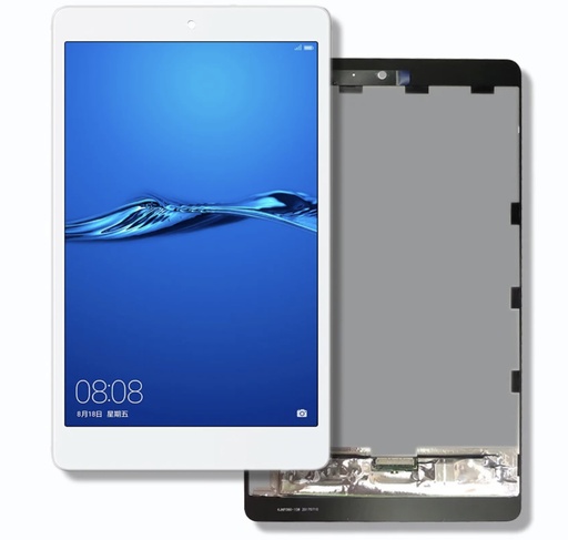 [X5090液晶｜LCD] （取り寄せ品 ）Huawei Media Pad M3 Lite S 701HW｜702HW フロントパネル 白 ｜純正組立品