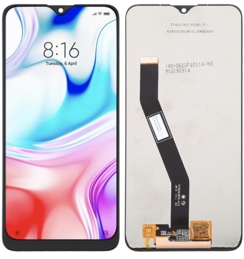 [X5097液晶｜LCD] Xiaomi Redmi 8｜8A フロントパネル 黒｜再生品