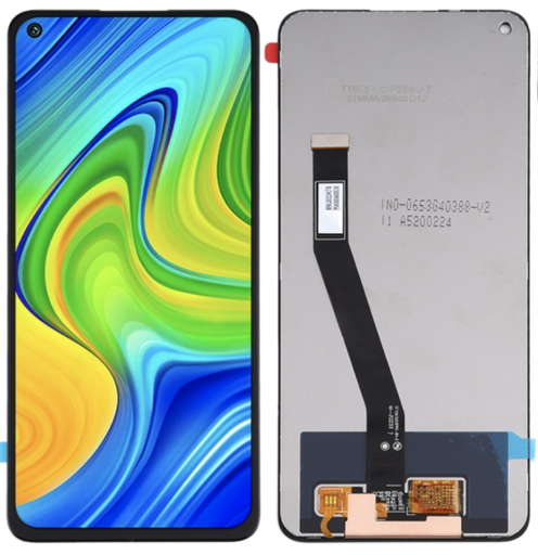 [X5130液晶｜LCD] （特価品）Xiaomi Redmi Note 9 4G｜Redmi 10X 4G フロントパネル 黒｜再生品