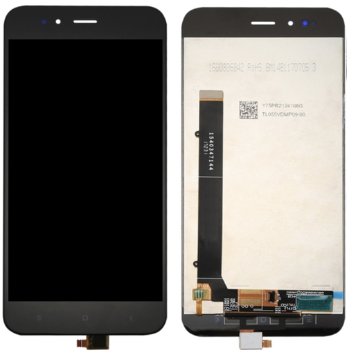 [ X5146液晶｜LCD] （取り寄せ品）Xiaomi Mi A1｜Mi 5X フロントパネル 黒｜再生品