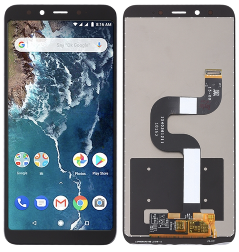 [ X5148液晶｜LCD] （取り寄せ品）Xiaomi Mi A2｜Mi 6X フロントパネル 黒｜再生品