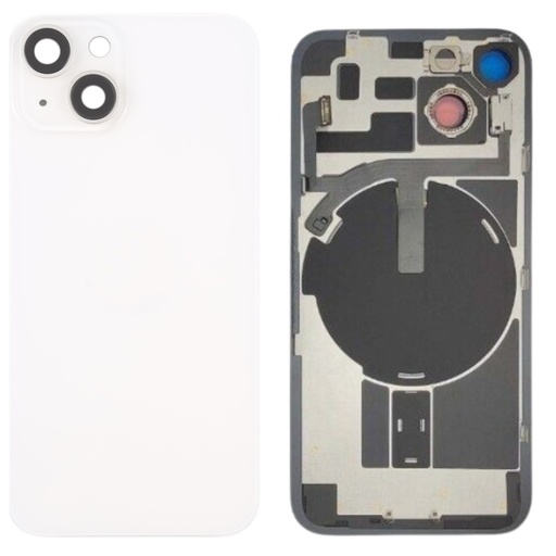 [X5352背面ガラス] iPhone 14 バックガラス 互換品 （レンズ＆MagSafe付き）白