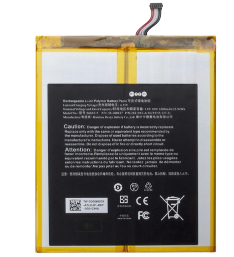 [X5360電池] （取り寄せ品）Amazon Kindle Fire HD 10 第7世代 SL056ZE 2017 2955C7 バッテリー